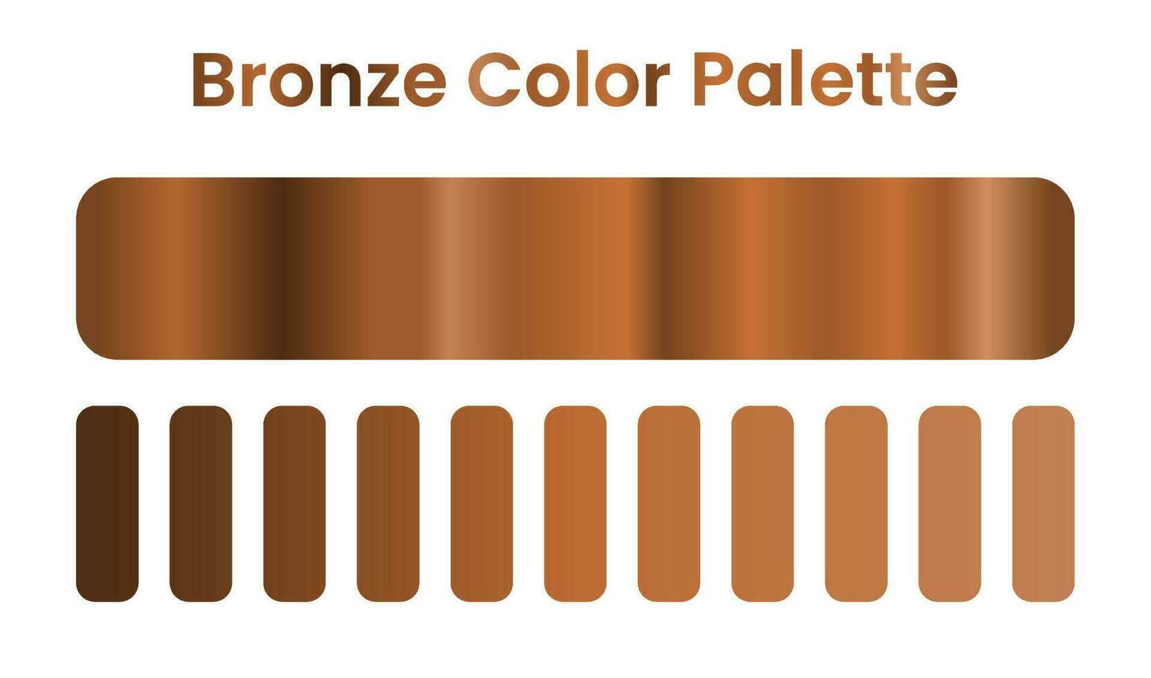 bronzen kleur palet. helling bronzen kleur vector