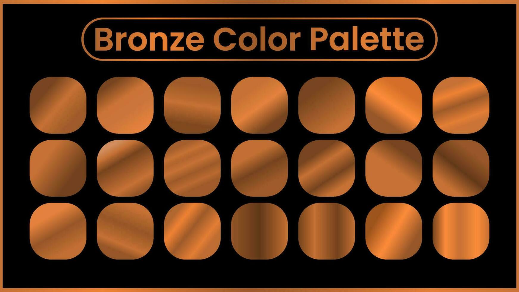 bronzen kleur palet. helling bronzen kleur vector