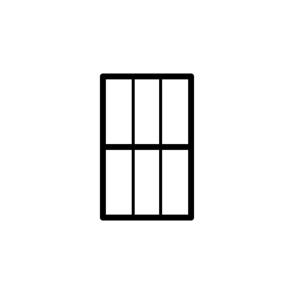 breed venster vector icoon illustratie