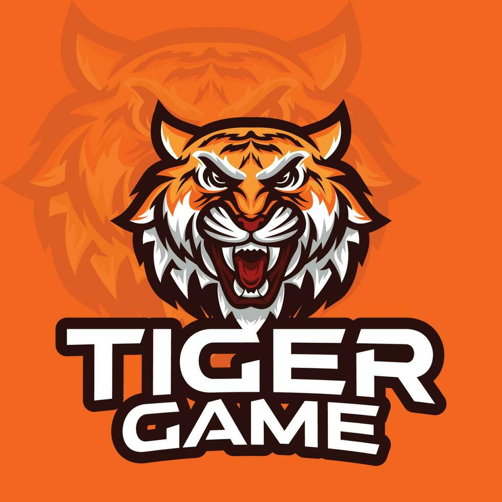 tijger spel mascotte vector logo