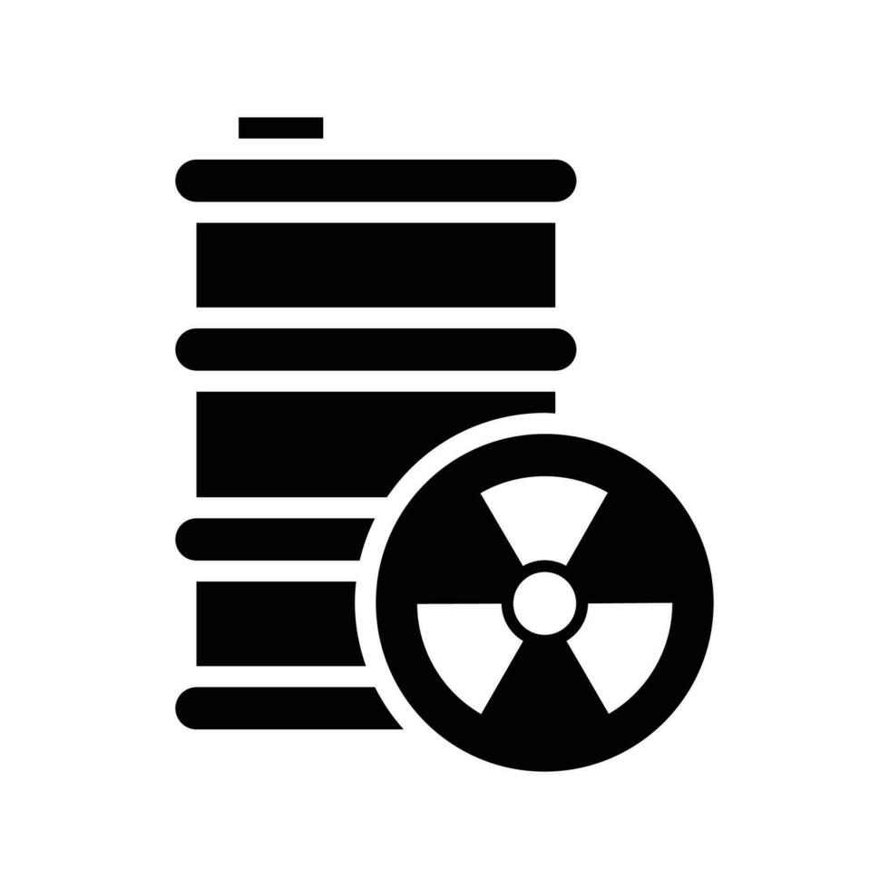 nucleair verontreiniging vector solide icoon stijl illustratie. eps 10 het dossier