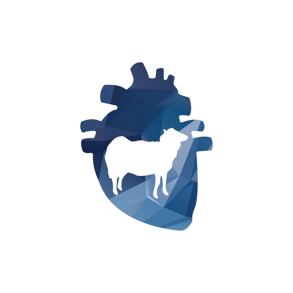 hart schapen vector logo ontwerp sjabloon. dier vector logo ontwerp sjabloon.