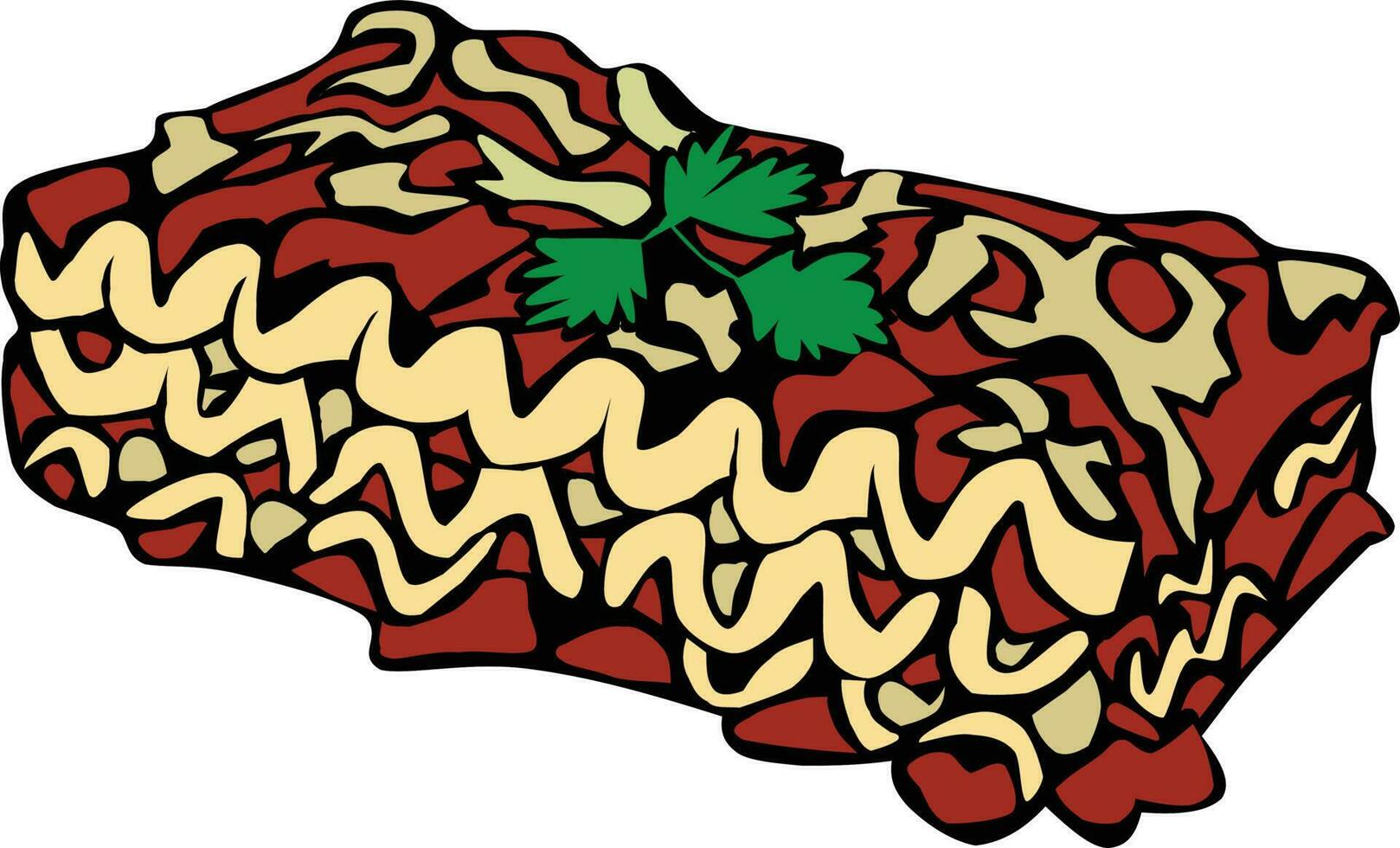 lasagne illustratie vector