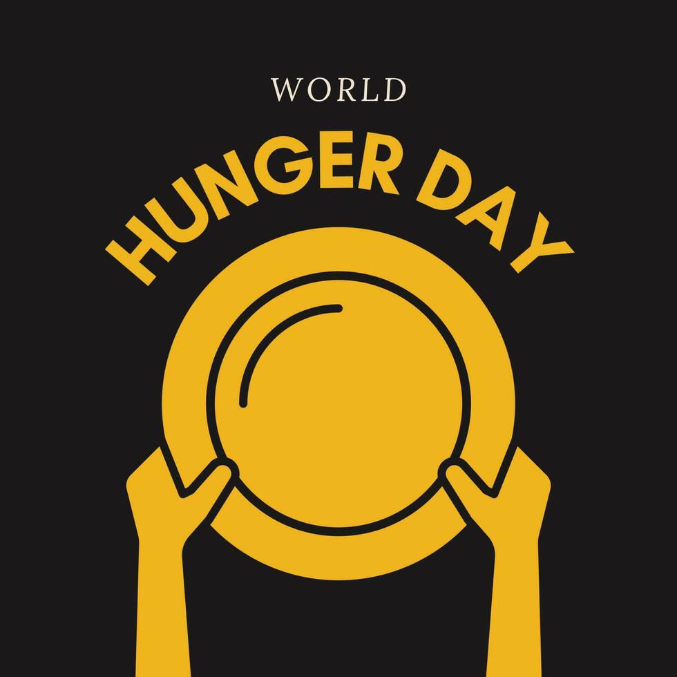 wereld honger dag poster geschikt voor sociaal media berichten vector