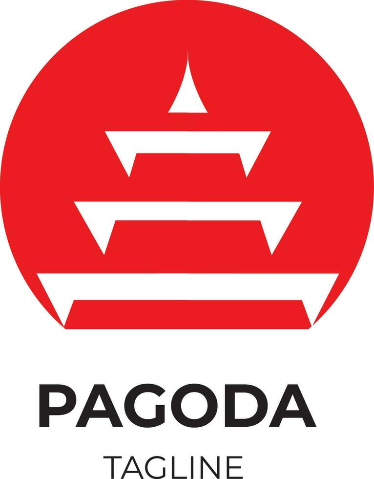 pagode logo bedrijf, religius , geestelijk , gemakkelijk logo ontwerp vector