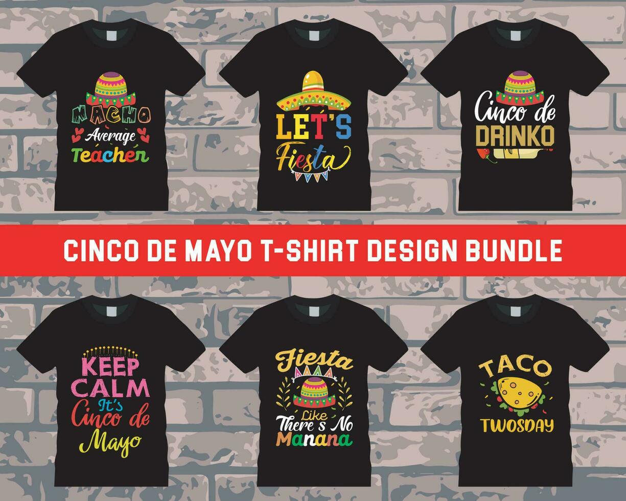 cinco de mayo dag typografie vector t-shirt afdrukken sjabloon pro vector