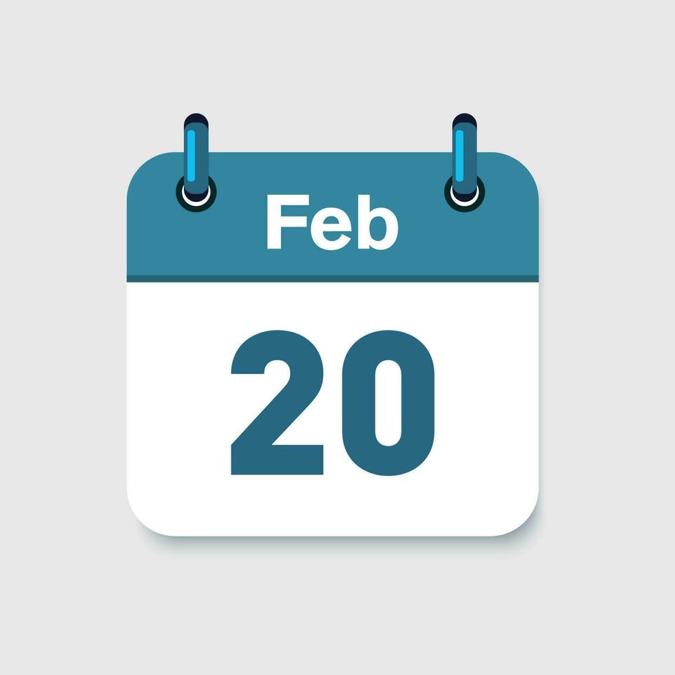 februari kalender symbool vector icon.tijd beheer. vakantie icoon. deadline icoon. ui elementen. planning.