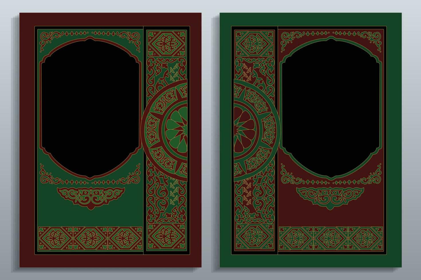 Islamitisch boek Hoes met Arabisch ornament ontwerp vector