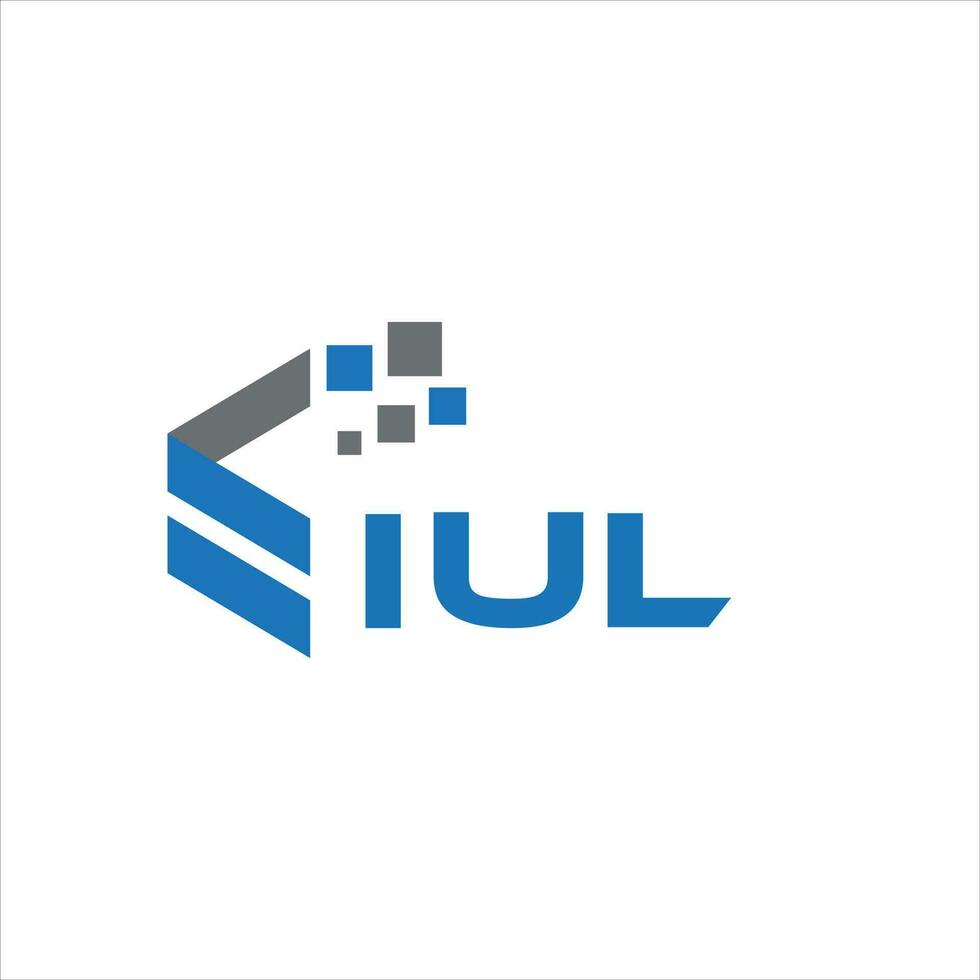 iul brief logo ontwerp op witte achtergrond. iul creatieve initialen brief logo concept. iul brief ontwerp. vector