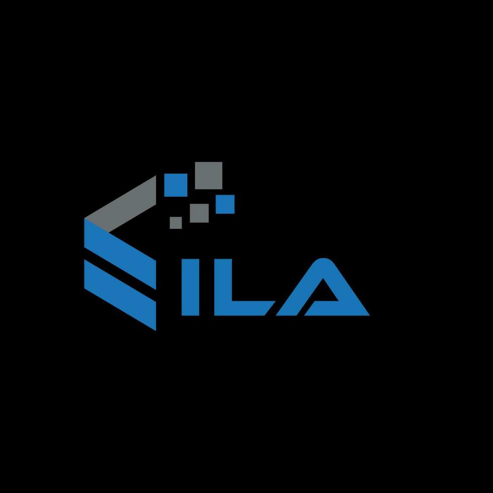 ila brief logo ontwerp Aan zwart achtergrond. ila creatief initialen brief logo concept. ila brief ontwerp. vector