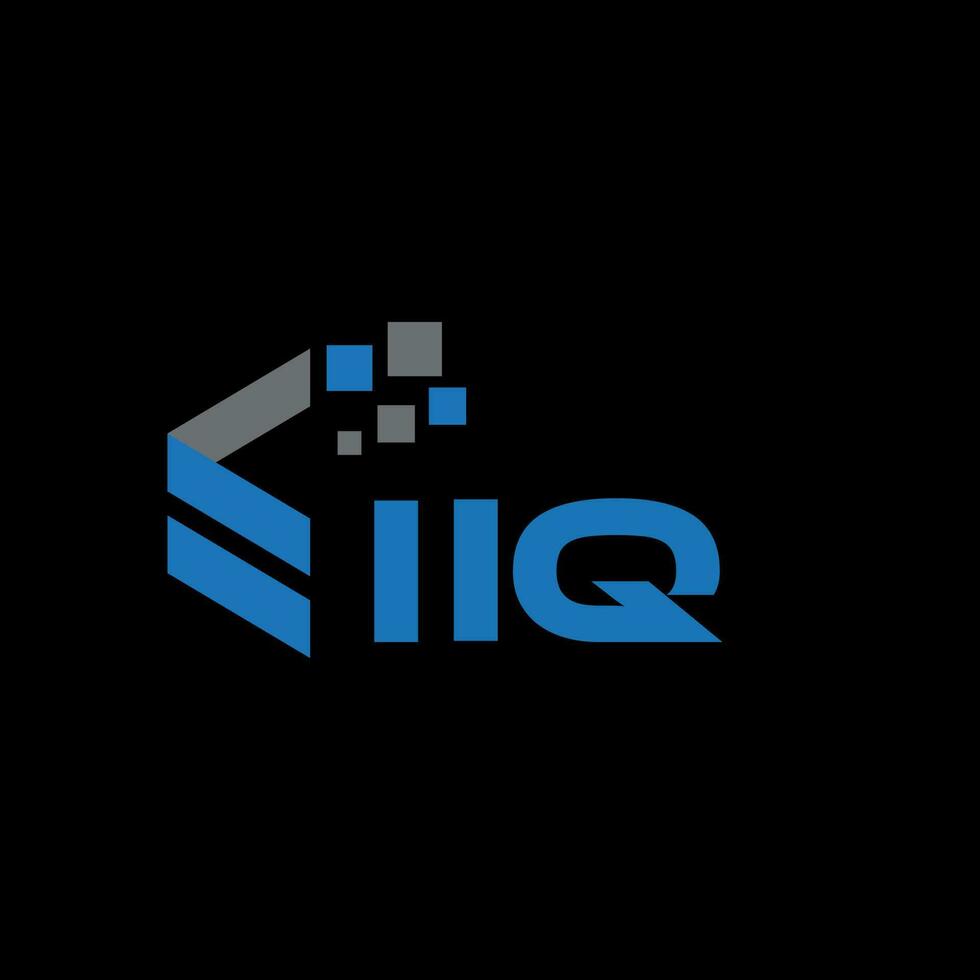 iiq brief logo ontwerp Aan zwart achtergrond. iiq creatief initialen brief logo concept. iiq brief ontwerp. vector