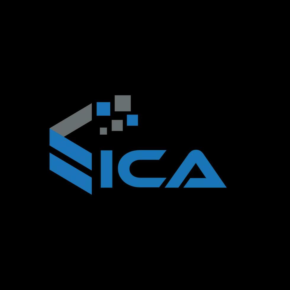 ica brief logo ontwerp Aan zwart achtergrond. ica creatief initialen brief logo concept. ica brief ontwerp. vector