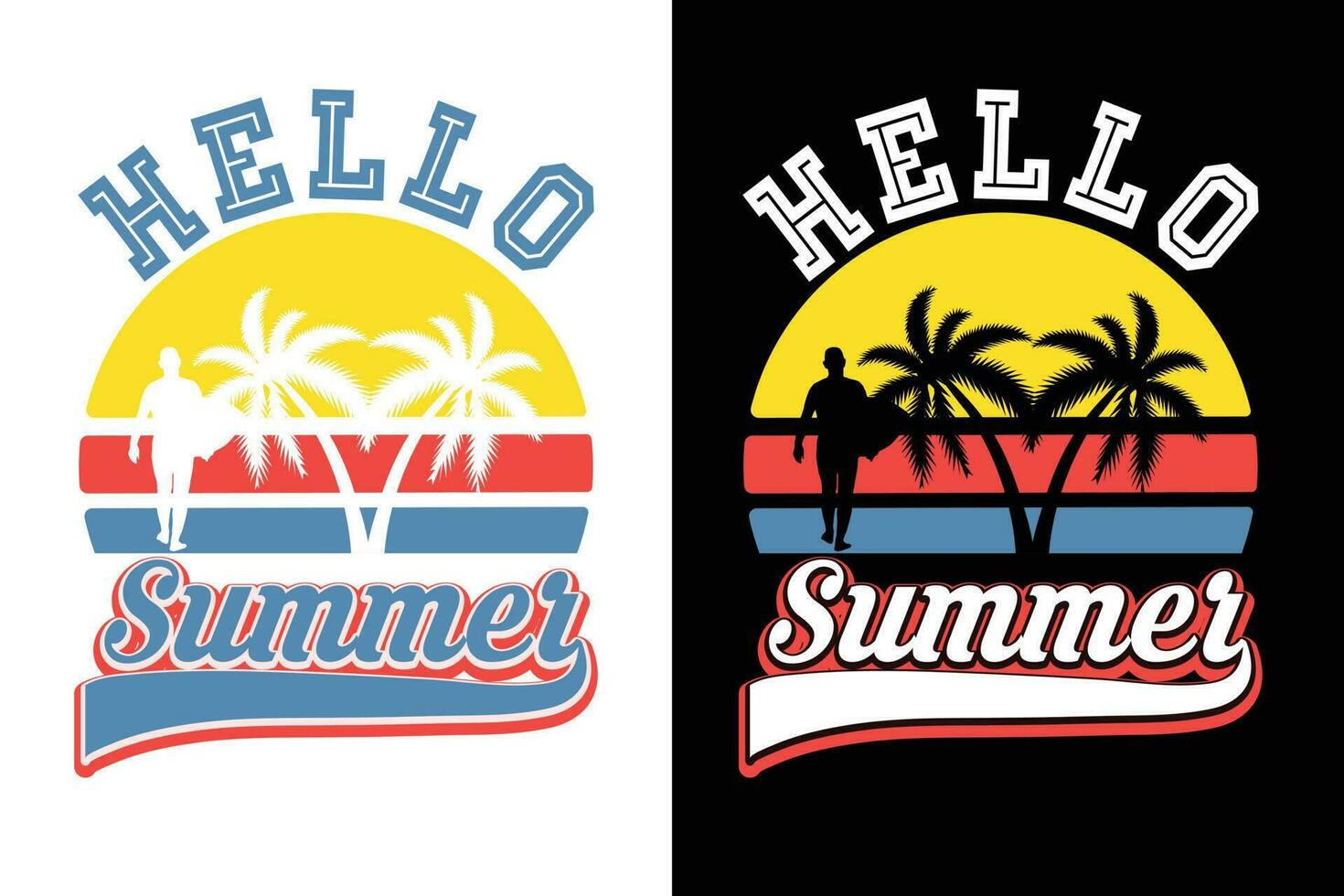 zomer t-shirt ontwerp, zomer strand vakantie t-shirts, zomer surfing t-shirt vector ontwerp