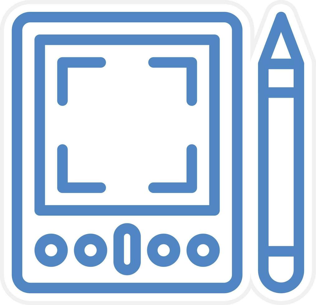 grafisch tablet vector icoon stijl