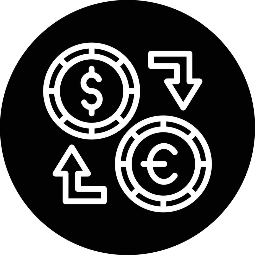geld uitwisseling vector icoon ontwerp