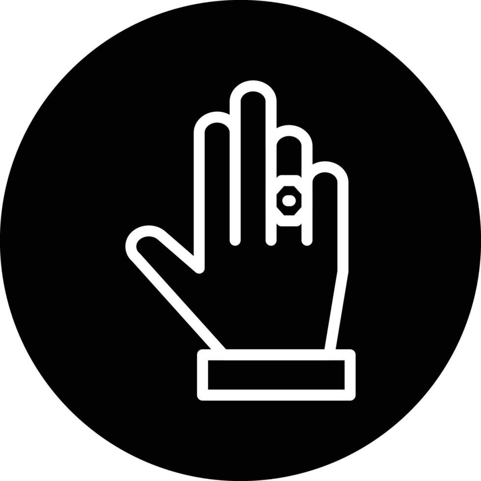 ring in hand- vector icoon ontwerp