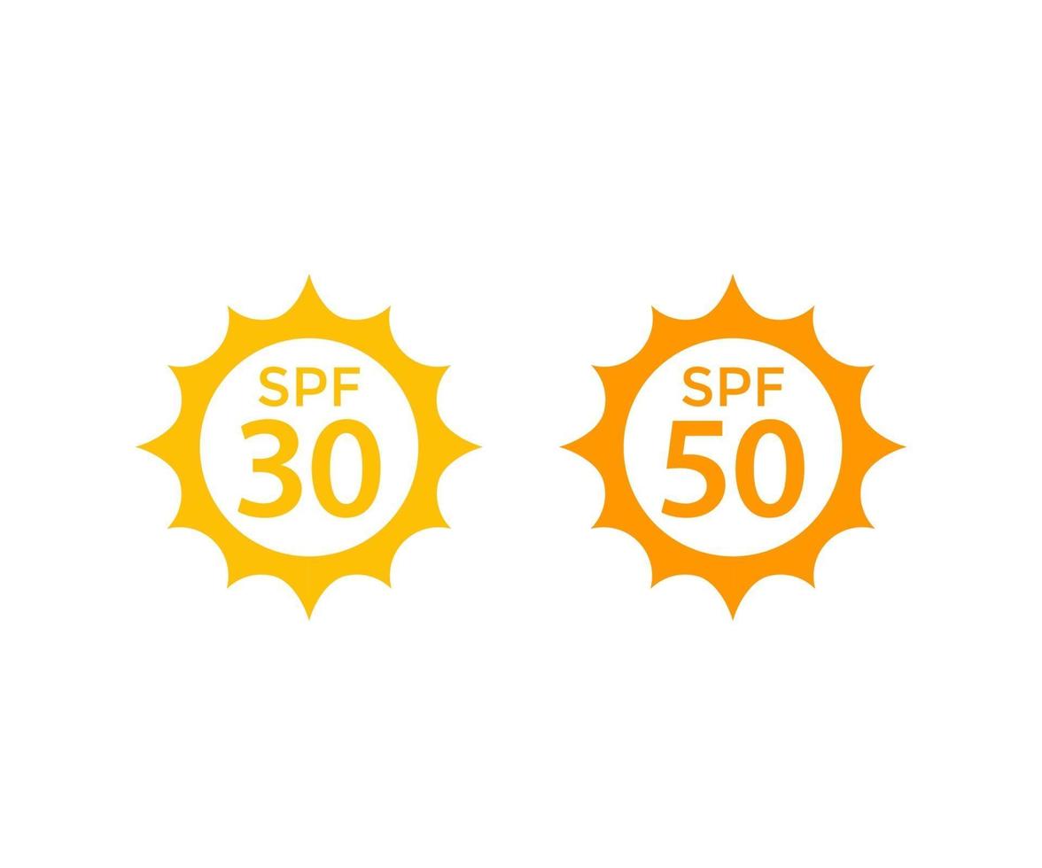 spf 30, 50, zon, uv-bescherming, vector