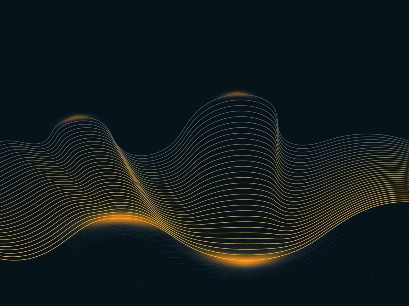 abstract blauw achtergrond met glimmend golvend lijnen beweging. vector