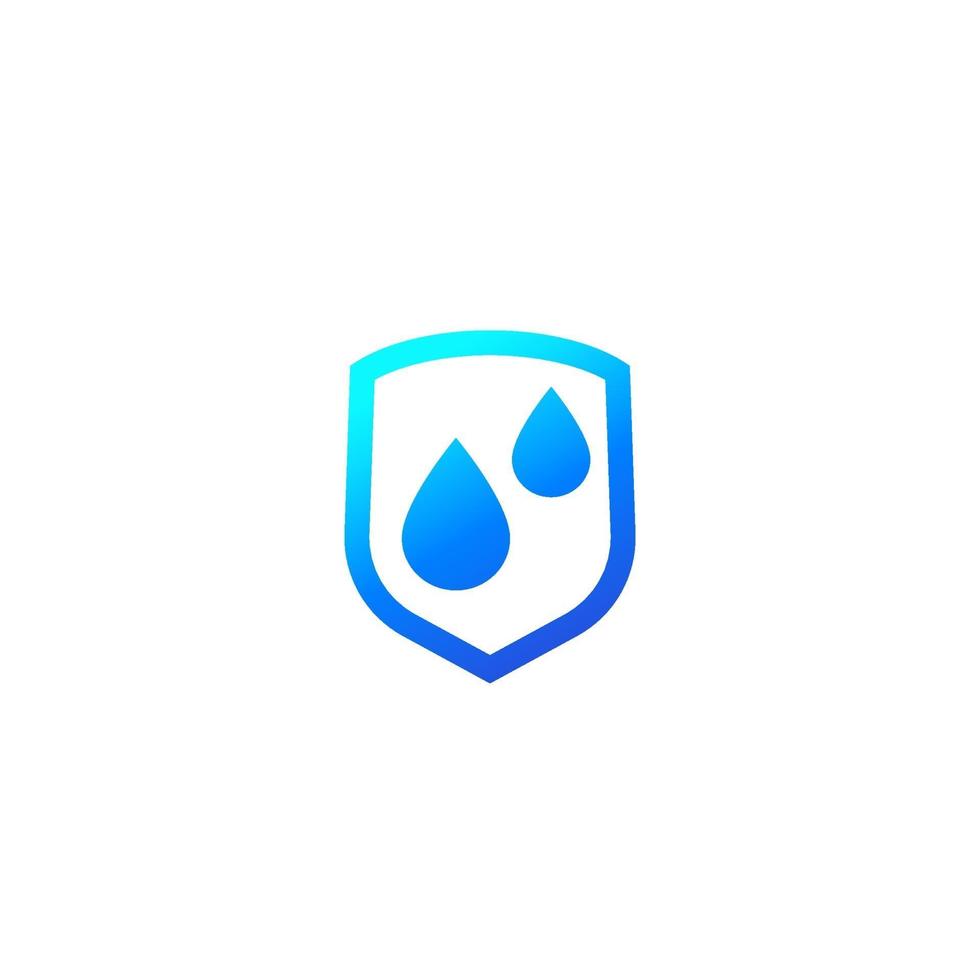 waterdicht en waterbestendig pictogram vector