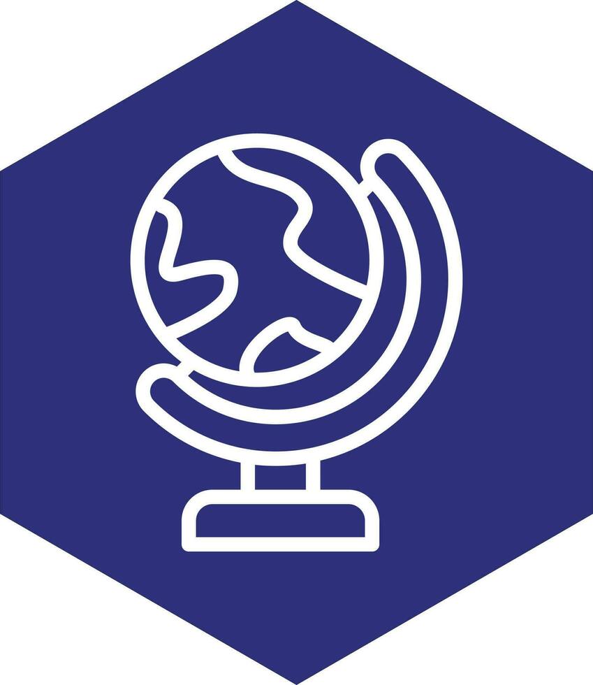 wereldbol staan vector icoon ontwerp