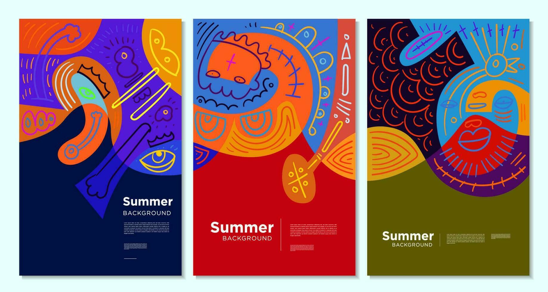 kleurrijk abstract etnisch patroon illustratie voor zomer vakantie banier en poster vector