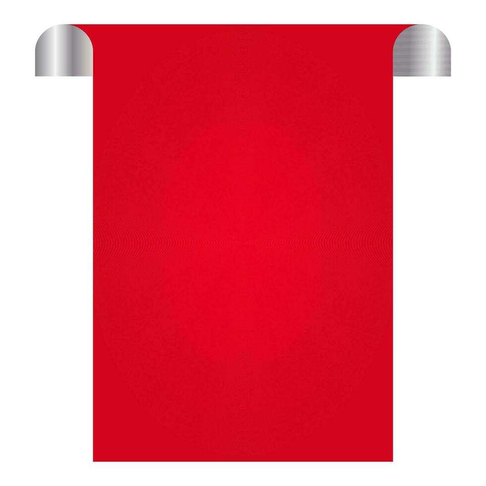 leeg rol papier of sjabloon in rood kleur. vector
