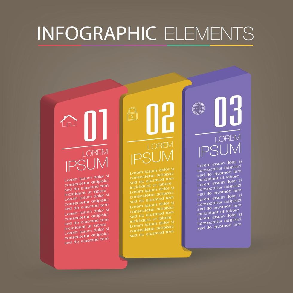 moderne tekstvaksjabloon, banner infographics vector