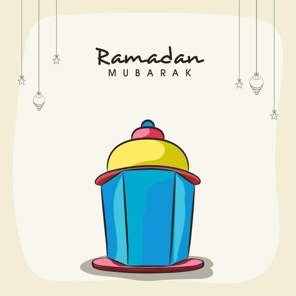 kleurrijk lantaarn voor Ramadan mubarak. vector