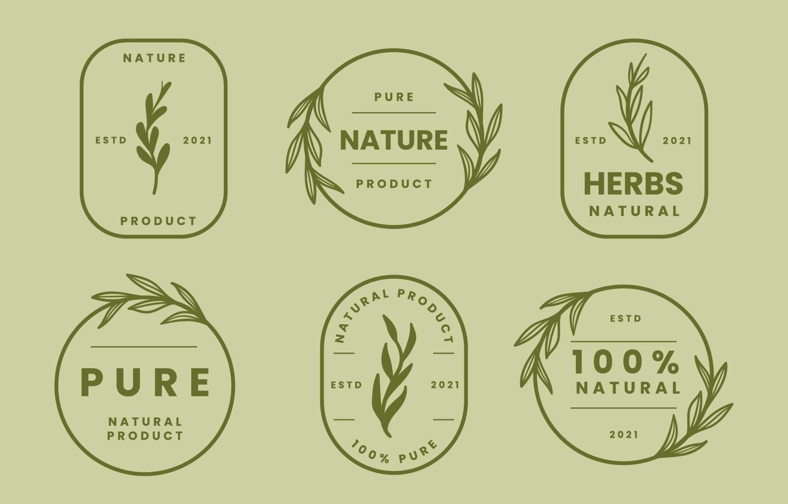 natuurlijke logo-collectie vector