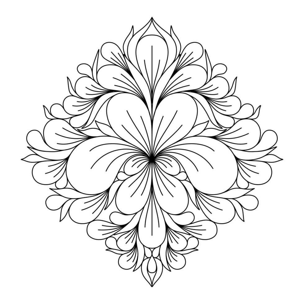 kleuren in de vorm van een symmetrische vintage mandala vector