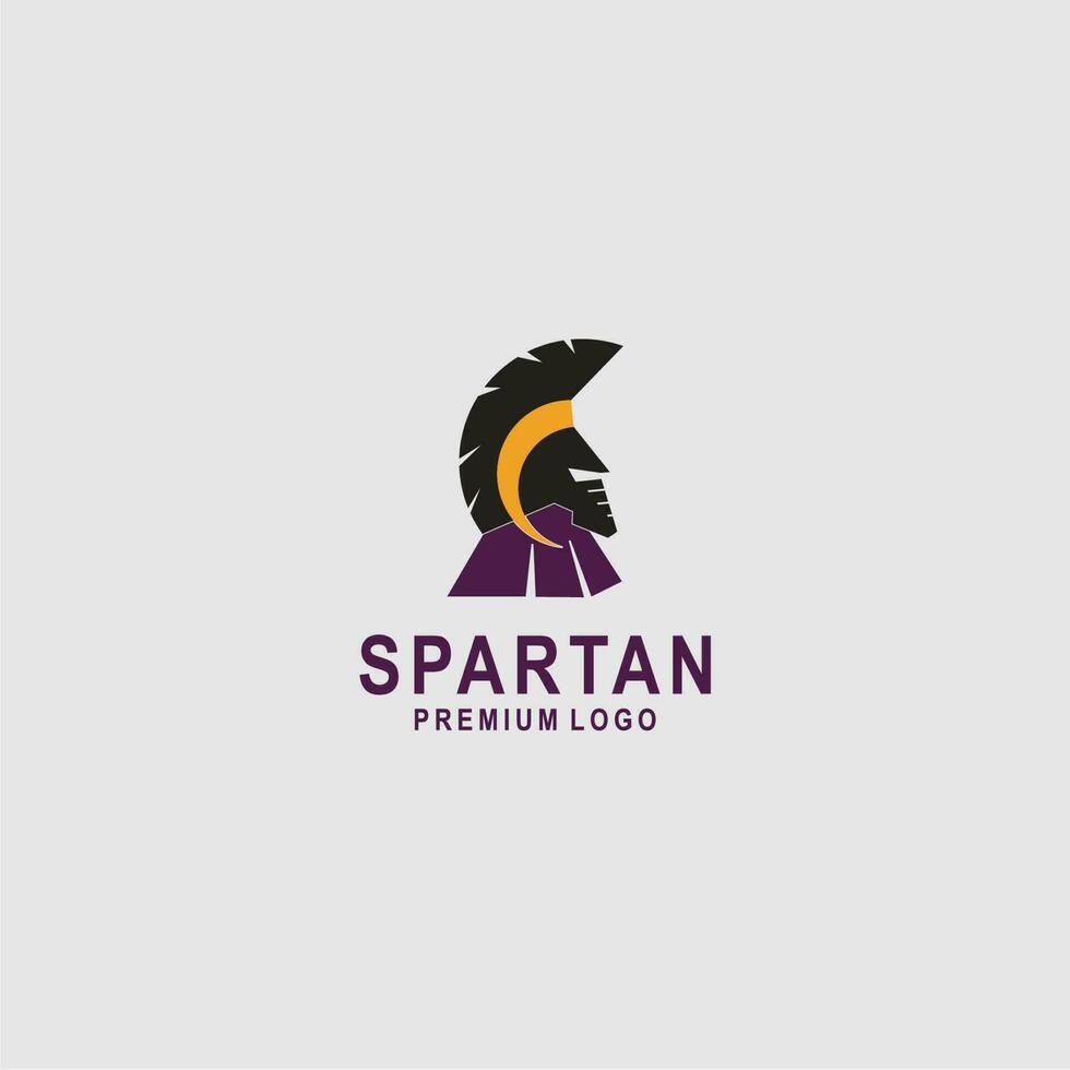 een illustratie logo of icoon van een spartaans hoofd vector