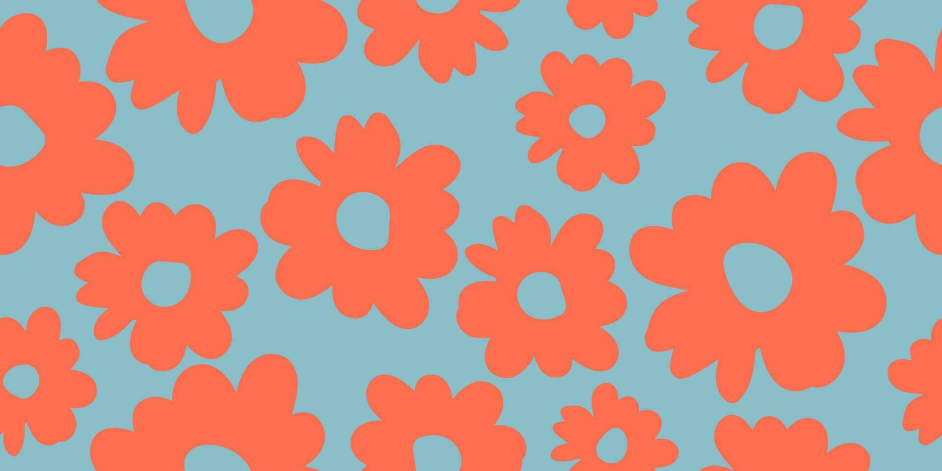 hand- getrokken bloemen, naadloos patronen met bloemen voor kleding stof, textiel, kleding, omhulsel papier, omslag, banier, interieur decor, abstract achtergronden. vector