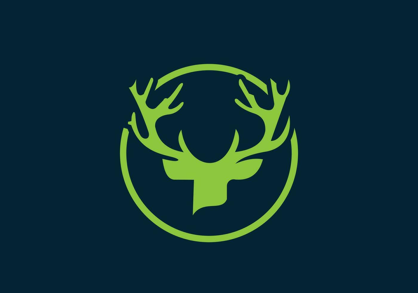 deze is een hert hoofd logo ontwerp vector
