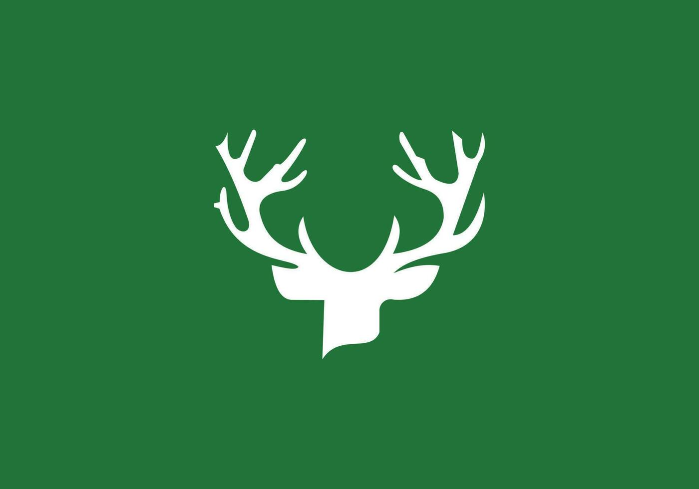 deze is een hert hoofd logo ontwerp vector