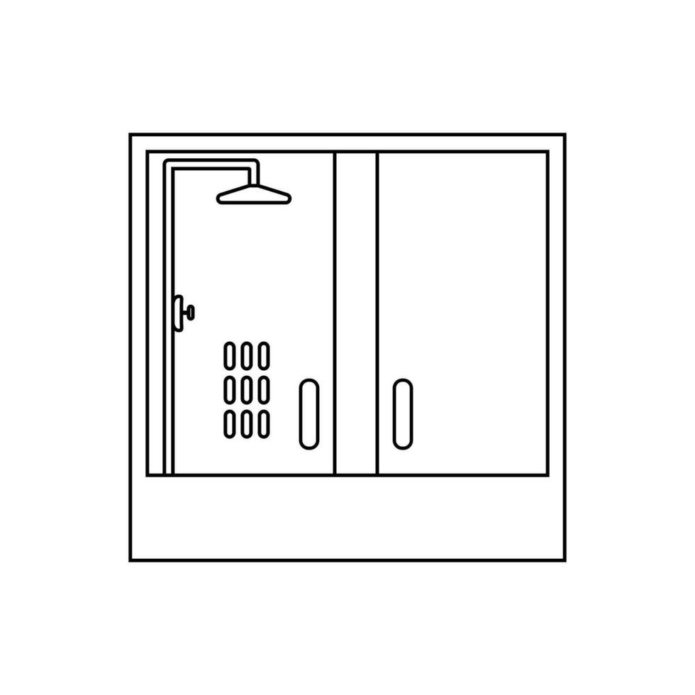 douche icoon vector. hygiëne illustratie teken. bad symbool. vector