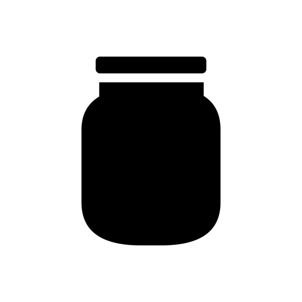 glas pot icoon vector. fles illustratie teken. behoud symbool Aan wit achtergrond. vector