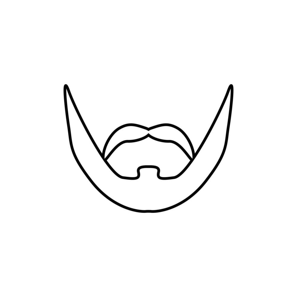 baard icoon vector. kapperszaak illustratie teken. kapper symbool. vector