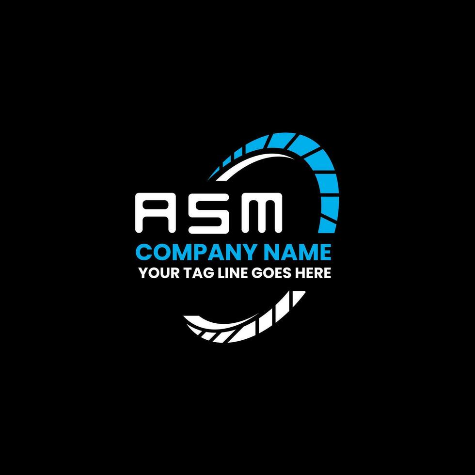 asm brief logo creatief ontwerp met vector grafisch, asm gemakkelijk en modern logo.