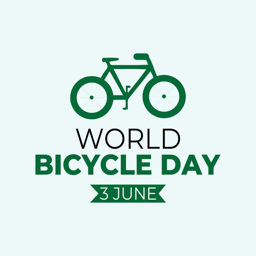 wereld fiets dag. juni 3. sjabloon, banier, kaart, poster vector