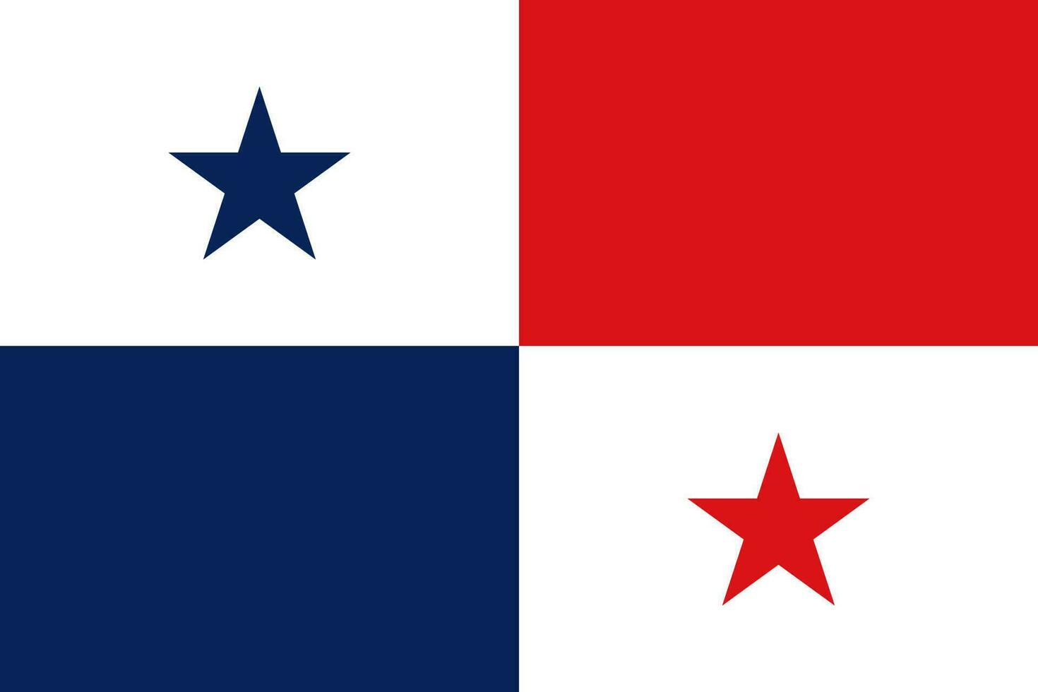 vlag van Panama. republiek van Panama nationaal vlag. Panama vlag illustratie vector