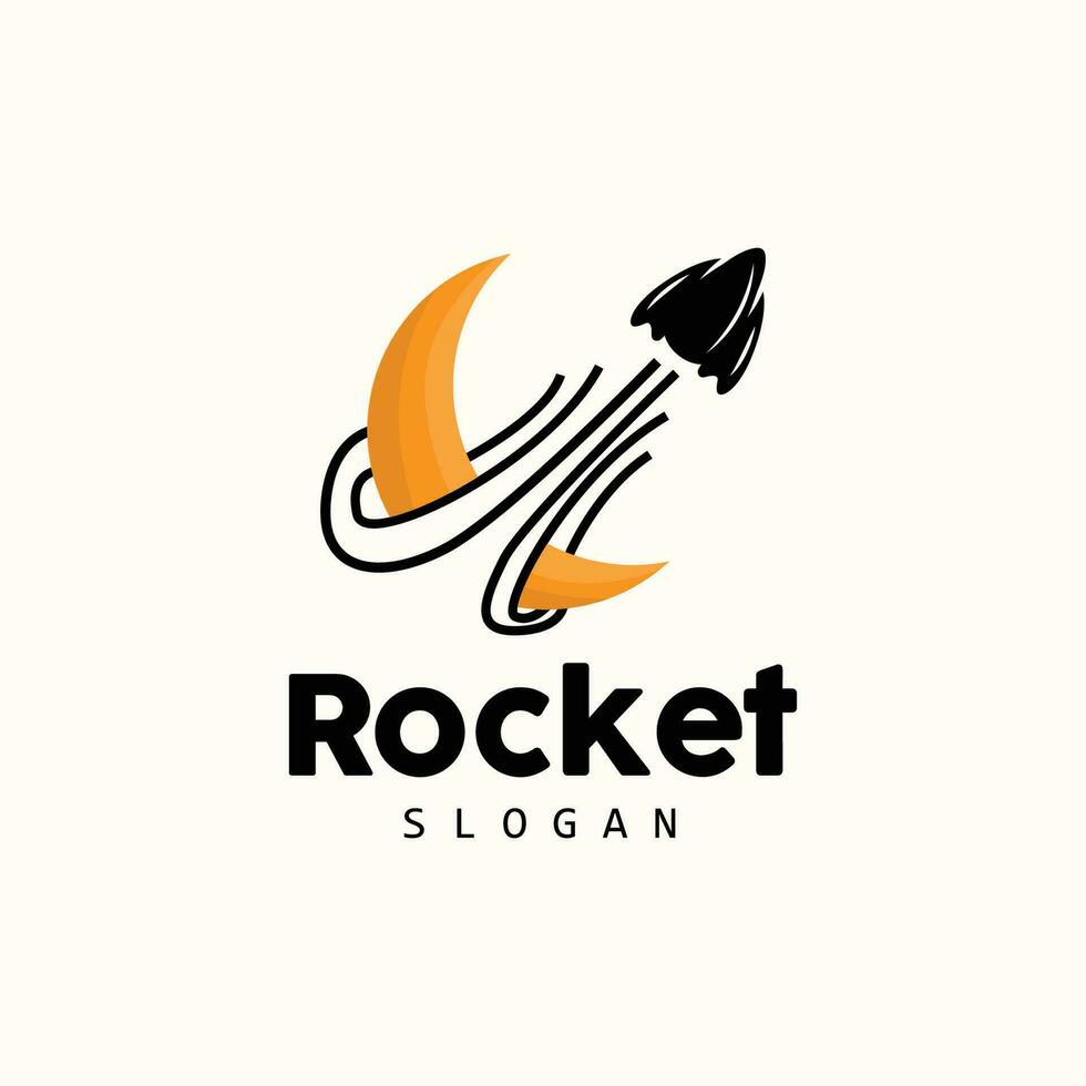 raketlogo-ontwerp, ruimteverkenningsvoertuig vector