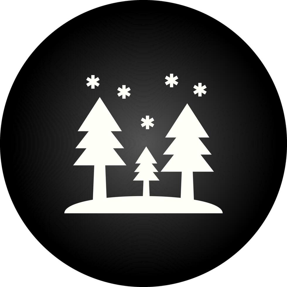 sneeuwen in bomen vector icoon