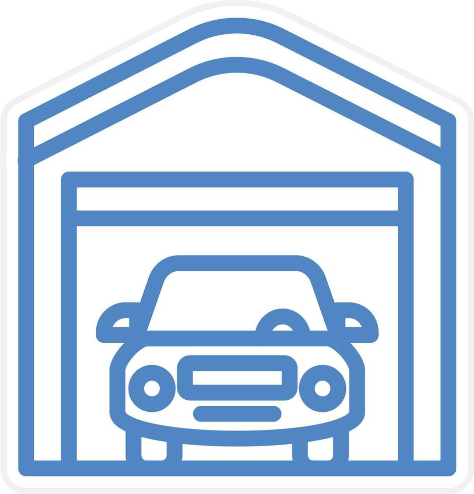 garage vector icoon stijl