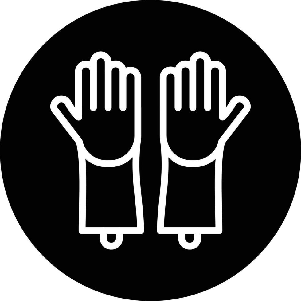 schoonmaak handschoenen vector icoon ontwerp