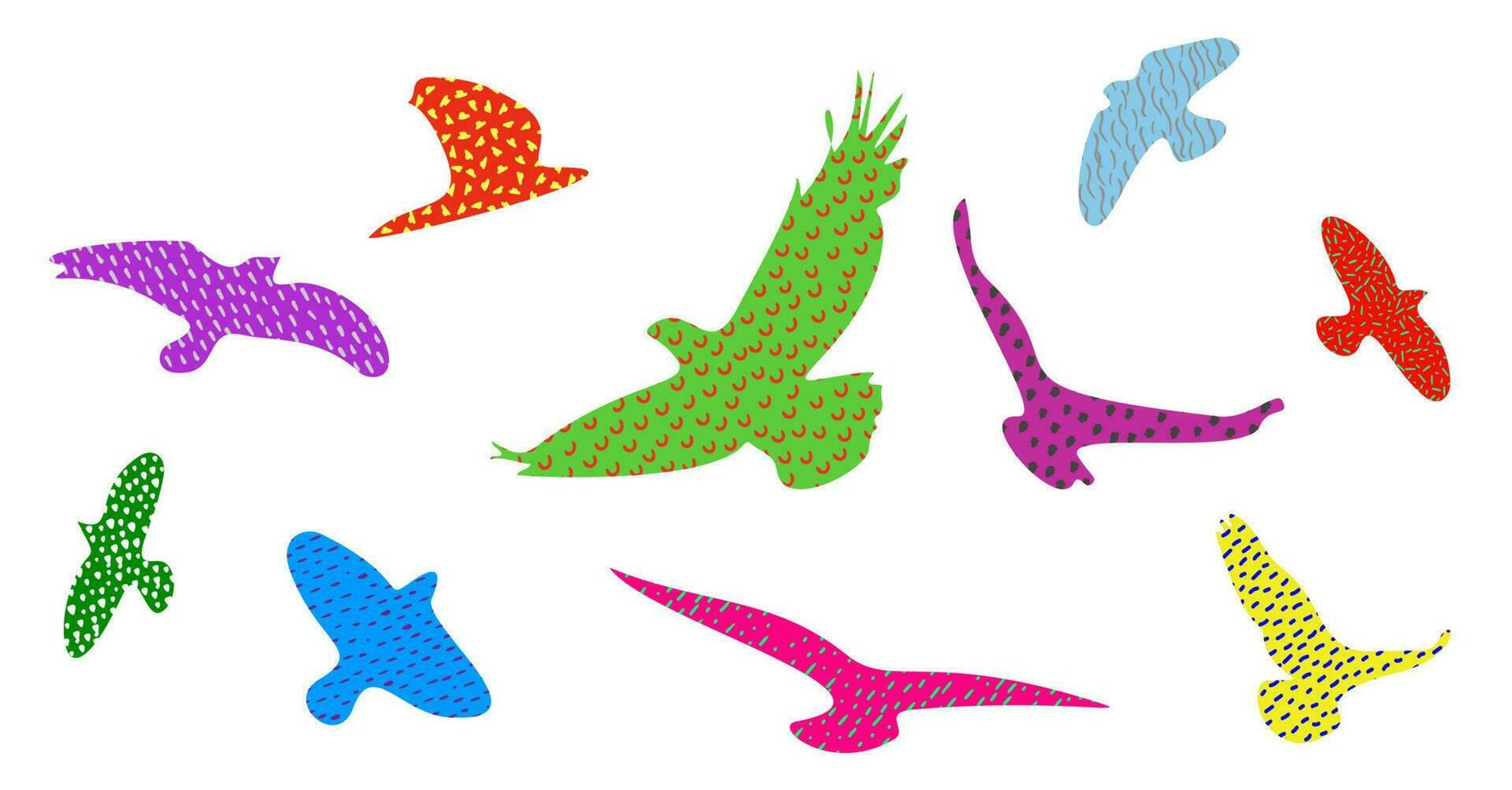 modern kleurrijk vogels, hedendaags artistiek poster. vector