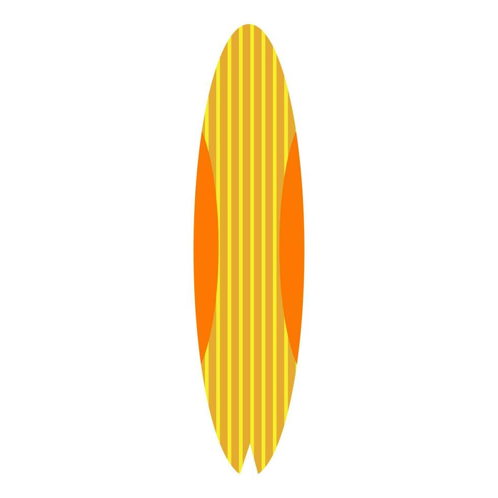 geel surfboard vector illustratie icoon