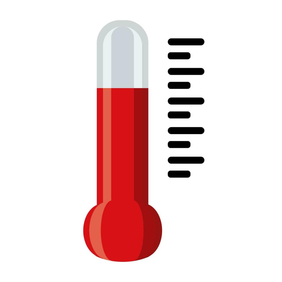 rood thermometer vector icoon