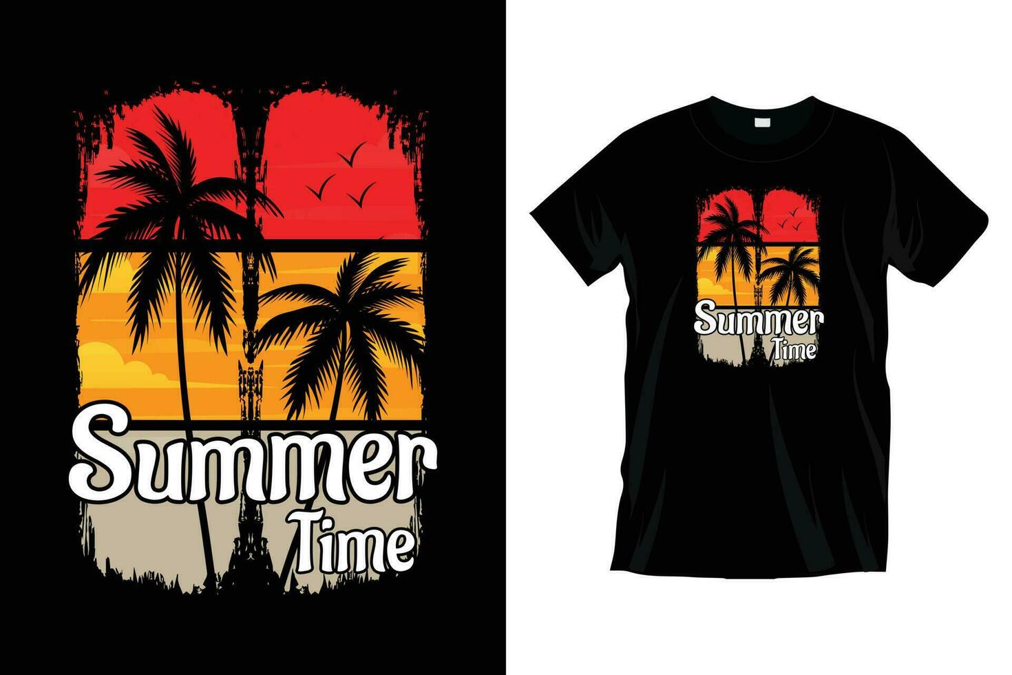 zomer tijd. Californië oceaan kant elegant t-shirt en modieus kleding ontwerp met palm boom silhouetten, typografie, afdrukken, en vector illustratie. zomer vakantie t-shirt ontwerp vector