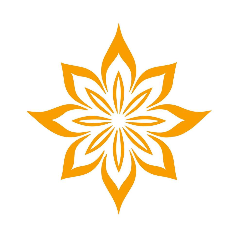 traditioneel Thais bloem ornament ontwerp icoon vector