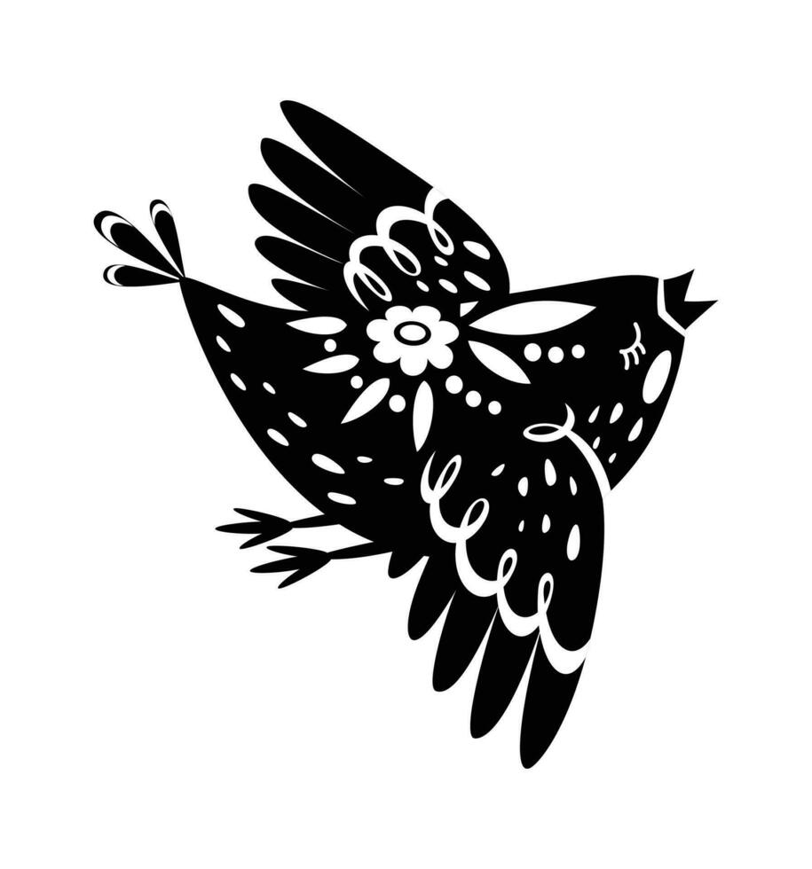 vliegend vogel van fee staart, dier tekenfilm vector
